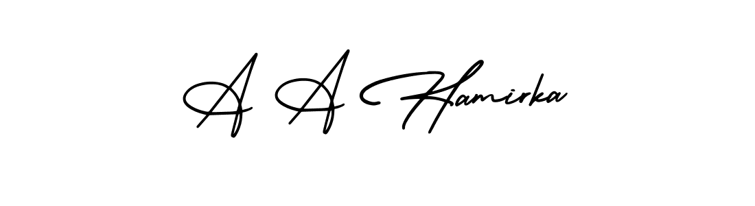 You can use this online signature creator to create a handwritten signature for the name A A Hamirka. This is the best online autograph maker. A A Hamirka signature style 3 images and pictures png