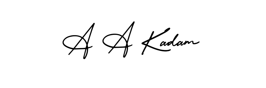 Design your own signature with our free online signature maker. With this signature software, you can create a handwritten (AmerikaSignatureDemo-Regular) signature for name A A Kadam. A A Kadam signature style 3 images and pictures png