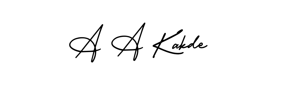 A A Kakde stylish signature style. Best Handwritten Sign (AmerikaSignatureDemo-Regular) for my name. Handwritten Signature Collection Ideas for my name A A Kakde. A A Kakde signature style 3 images and pictures png