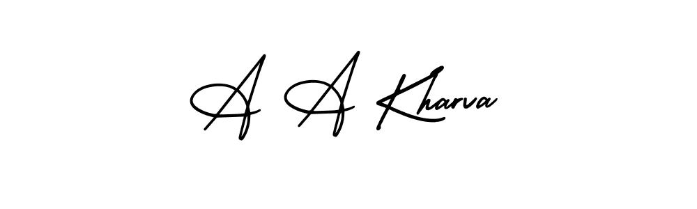 Make a beautiful signature design for name A A Kharva. Use this online signature maker to create a handwritten signature for free. A A Kharva signature style 3 images and pictures png