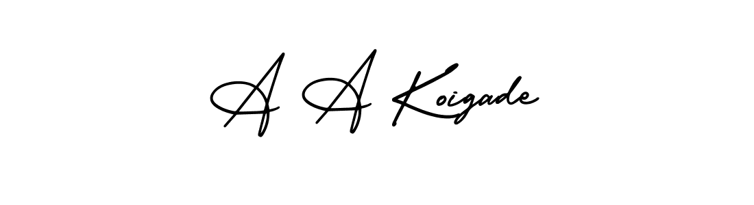 Also we have A A Koigade name is the best signature style. Create professional handwritten signature collection using AmerikaSignatureDemo-Regular autograph style. A A Koigade signature style 3 images and pictures png