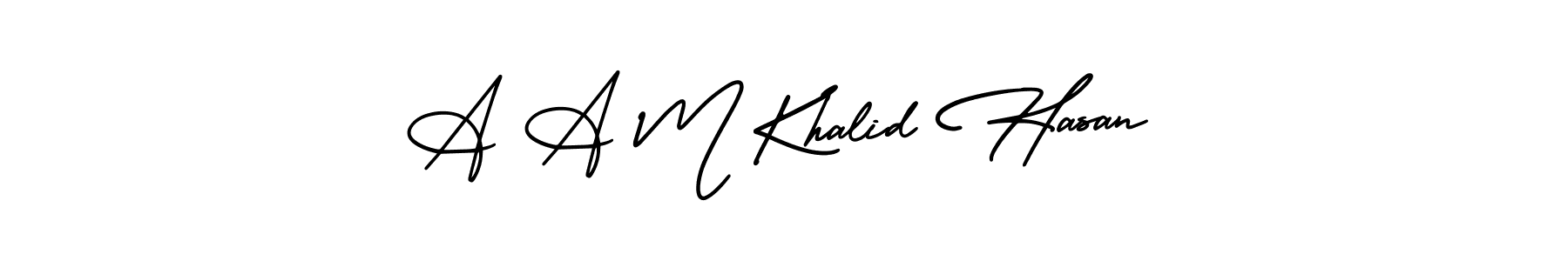 Also we have A A M Khalid Hasan name is the best signature style. Create professional handwritten signature collection using AmerikaSignatureDemo-Regular autograph style. A A M Khalid Hasan signature style 3 images and pictures png