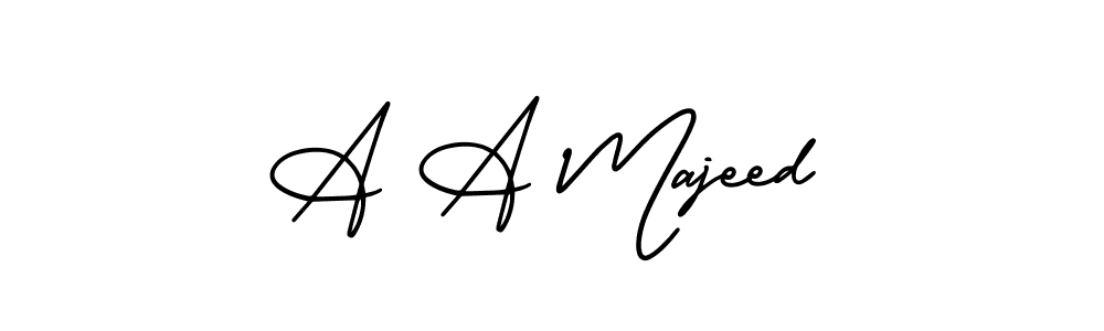 if you are searching for the best signature style for your name A A Majeed. so please give up your signature search. here we have designed multiple signature styles  using AmerikaSignatureDemo-Regular. A A Majeed signature style 3 images and pictures png