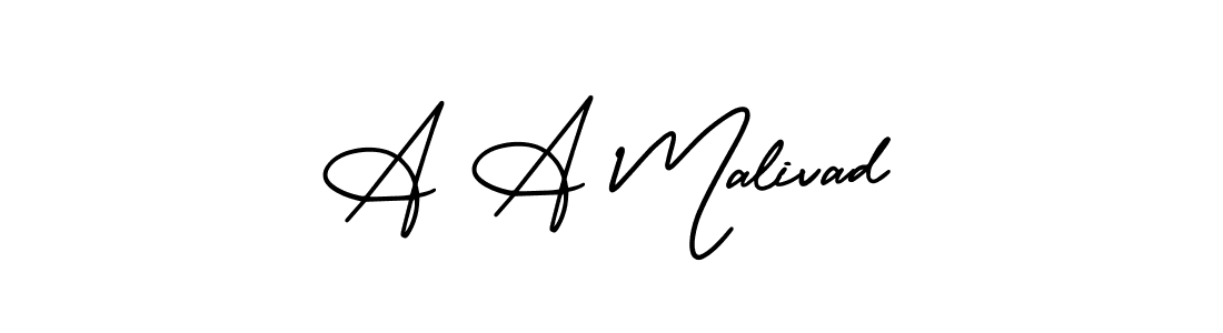 Best and Professional Signature Style for A A Malivad. AmerikaSignatureDemo-Regular Best Signature Style Collection. A A Malivad signature style 3 images and pictures png