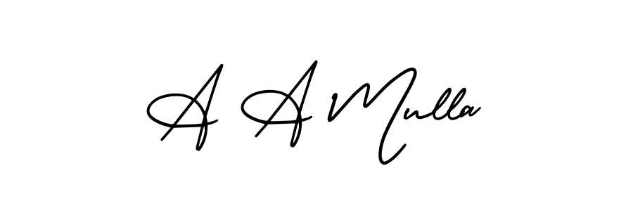 You can use this online signature creator to create a handwritten signature for the name A A Mulla. This is the best online autograph maker. A A Mulla signature style 3 images and pictures png