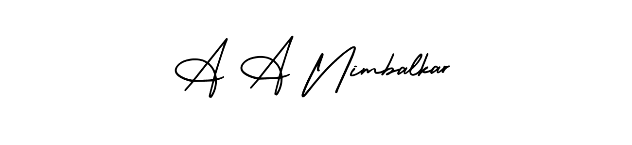 Similarly AmerikaSignatureDemo-Regular is the best handwritten signature design. Signature creator online .You can use it as an online autograph creator for name A A Nimbalkar. A A Nimbalkar signature style 3 images and pictures png