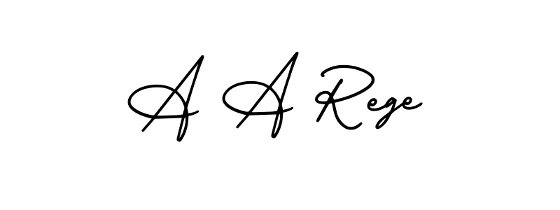 A A Rege stylish signature style. Best Handwritten Sign (AmerikaSignatureDemo-Regular) for my name. Handwritten Signature Collection Ideas for my name A A Rege. A A Rege signature style 3 images and pictures png