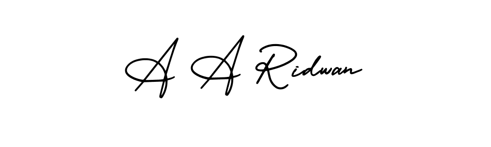 How to Draw A A Ridwan signature style? AmerikaSignatureDemo-Regular is a latest design signature styles for name A A Ridwan. A A Ridwan signature style 3 images and pictures png