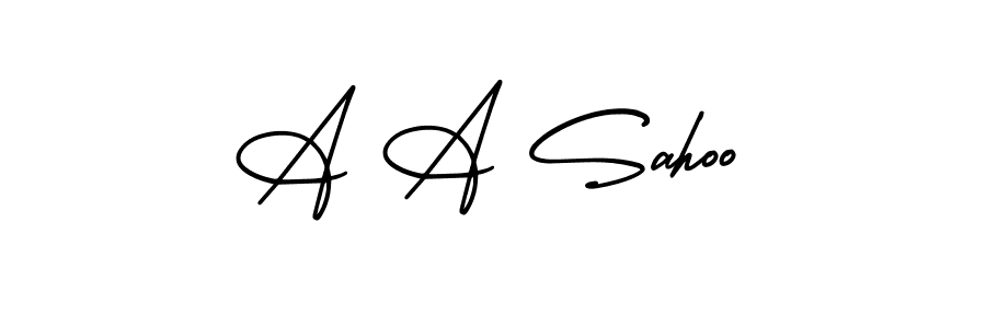 How to Draw A A Sahoo signature style? AmerikaSignatureDemo-Regular is a latest design signature styles for name A A Sahoo. A A Sahoo signature style 3 images and pictures png