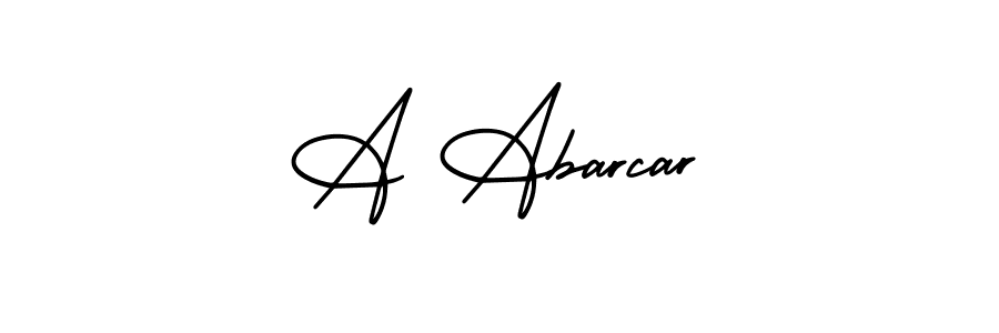 The best way (AmerikaSignatureDemo-Regular) to make a short signature is to pick only two or three words in your name. The name A Abarcar include a total of six letters. For converting this name. A Abarcar signature style 3 images and pictures png