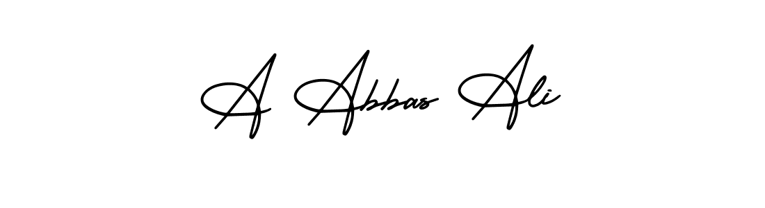 Create a beautiful signature design for name A Abbas Ali. With this signature (AmerikaSignatureDemo-Regular) fonts, you can make a handwritten signature for free. A Abbas Ali signature style 3 images and pictures png