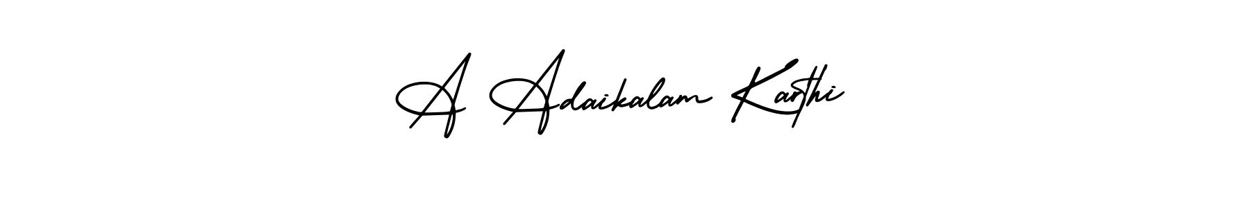 Also we have A Adaikalam Karthi name is the best signature style. Create professional handwritten signature collection using AmerikaSignatureDemo-Regular autograph style. A Adaikalam Karthi signature style 3 images and pictures png