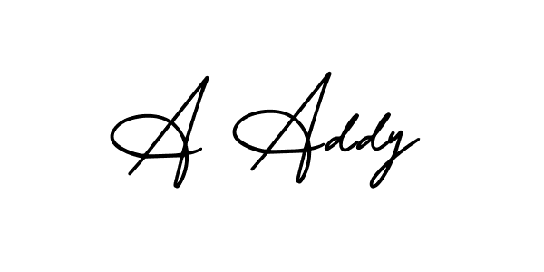 Make a beautiful signature design for name A Addy. With this signature (AmerikaSignatureDemo-Regular) style, you can create a handwritten signature for free. A Addy signature style 3 images and pictures png