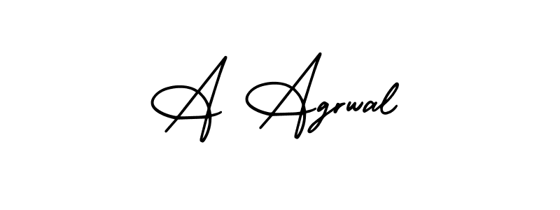 Design your own signature with our free online signature maker. With this signature software, you can create a handwritten (AmerikaSignatureDemo-Regular) signature for name A Agrwal. A Agrwal signature style 3 images and pictures png