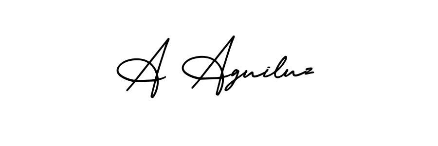 AmerikaSignatureDemo-Regular is a professional signature style that is perfect for those who want to add a touch of class to their signature. It is also a great choice for those who want to make their signature more unique. Get A Aguiluz name to fancy signature for free. A Aguiluz signature style 3 images and pictures png