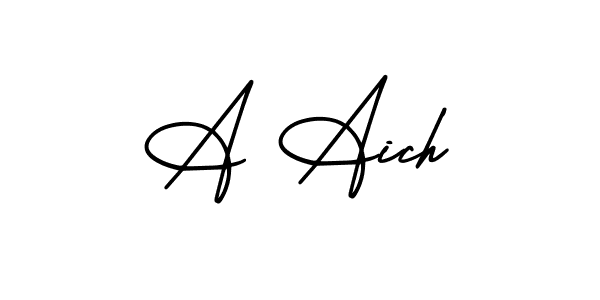 if you are searching for the best signature style for your name A Aich. so please give up your signature search. here we have designed multiple signature styles  using AmerikaSignatureDemo-Regular. A Aich signature style 3 images and pictures png