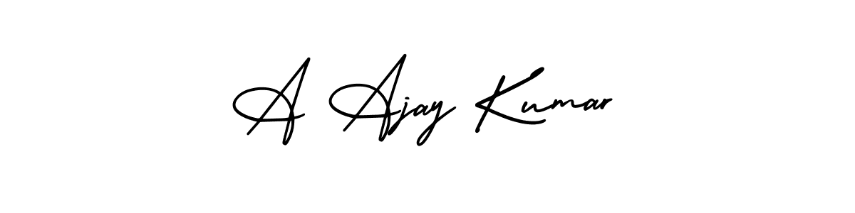 Make a beautiful signature design for name A Ajay Kumar. With this signature (AmerikaSignatureDemo-Regular) style, you can create a handwritten signature for free. A Ajay Kumar signature style 3 images and pictures png