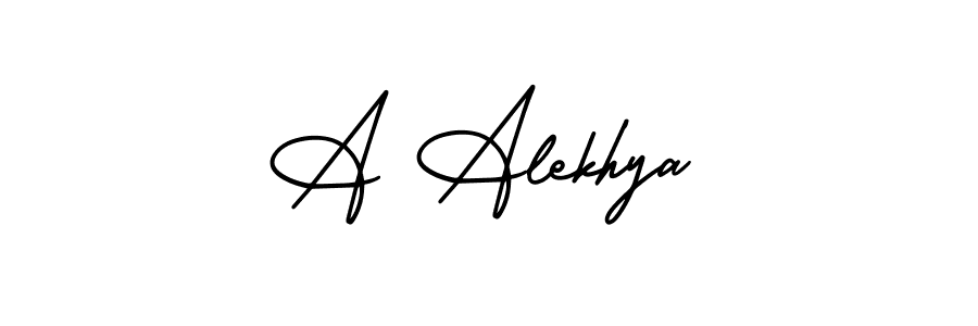 This is the best signature style for the A Alekhya name. Also you like these signature font (AmerikaSignatureDemo-Regular). Mix name signature. A Alekhya signature style 3 images and pictures png