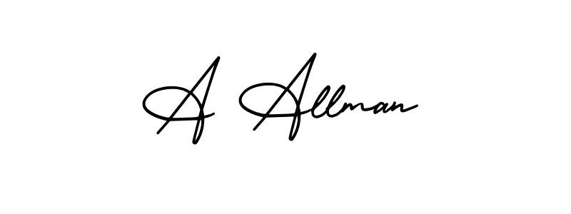 You should practise on your own different ways (AmerikaSignatureDemo-Regular) to write your name (A Allman) in signature. don't let someone else do it for you. A Allman signature style 3 images and pictures png