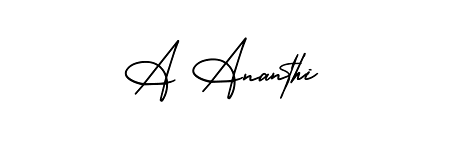 Make a beautiful signature design for name A Ananthi. Use this online signature maker to create a handwritten signature for free. A Ananthi signature style 3 images and pictures png