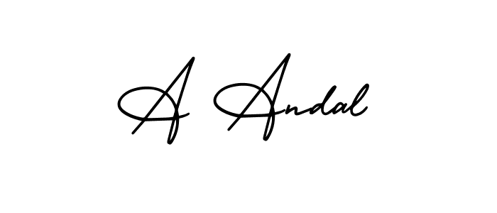 How to Draw A Andal signature style? AmerikaSignatureDemo-Regular is a latest design signature styles for name A Andal. A Andal signature style 3 images and pictures png