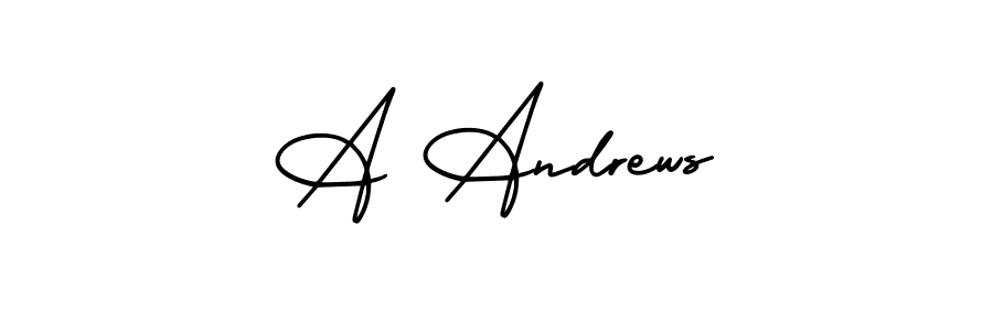 Create a beautiful signature design for name A Andrews. With this signature (AmerikaSignatureDemo-Regular) fonts, you can make a handwritten signature for free. A Andrews signature style 3 images and pictures png