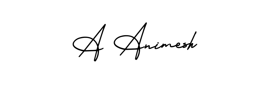 How to make A Animesh signature? AmerikaSignatureDemo-Regular is a professional autograph style. Create handwritten signature for A Animesh name. A Animesh signature style 3 images and pictures png