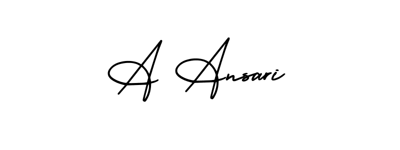 How to make A Ansari signature? AmerikaSignatureDemo-Regular is a professional autograph style. Create handwritten signature for A Ansari name. A Ansari signature style 3 images and pictures png