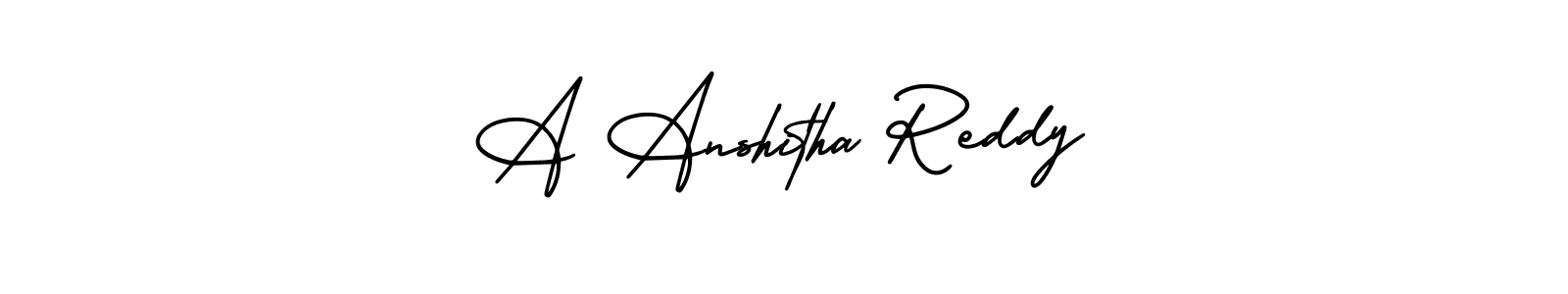 A Anshitha Reddy stylish signature style. Best Handwritten Sign (AmerikaSignatureDemo-Regular) for my name. Handwritten Signature Collection Ideas for my name A Anshitha Reddy. A Anshitha Reddy signature style 3 images and pictures png
