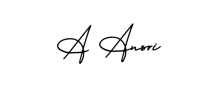 Make a beautiful signature design for name A Ansri. Use this online signature maker to create a handwritten signature for free. A Ansri signature style 3 images and pictures png