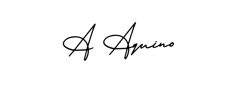 A Aquino stylish signature style. Best Handwritten Sign (AmerikaSignatureDemo-Regular) for my name. Handwritten Signature Collection Ideas for my name A Aquino. A Aquino signature style 3 images and pictures png