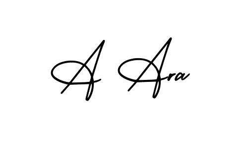 Make a beautiful signature design for name A Ara. Use this online signature maker to create a handwritten signature for free. A Ara signature style 3 images and pictures png