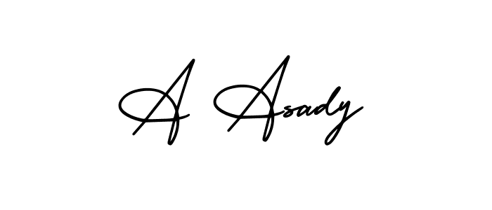 if you are searching for the best signature style for your name A Asady. so please give up your signature search. here we have designed multiple signature styles  using AmerikaSignatureDemo-Regular. A Asady signature style 3 images and pictures png