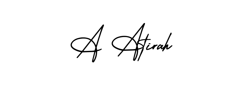 How to make A Atirah signature? AmerikaSignatureDemo-Regular is a professional autograph style. Create handwritten signature for A Atirah name. A Atirah signature style 3 images and pictures png