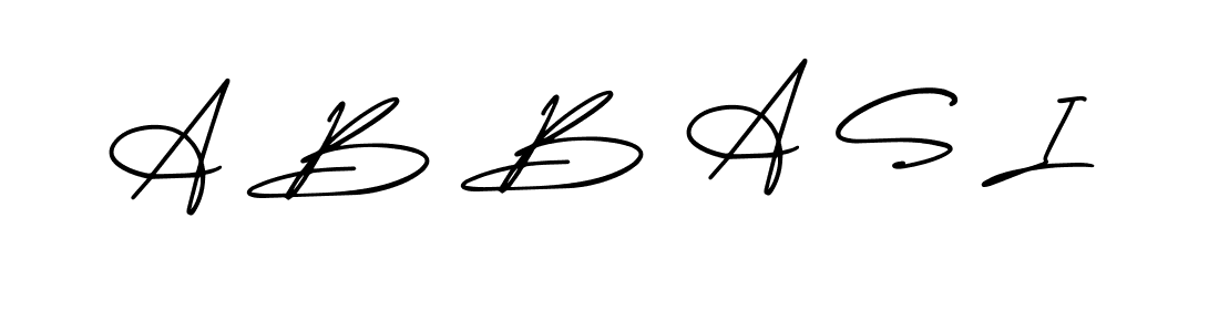 Design your own signature with our free online signature maker. With this signature software, you can create a handwritten (AmerikaSignatureDemo-Regular) signature for name A B B A S I. A B B A S I signature style 3 images and pictures png