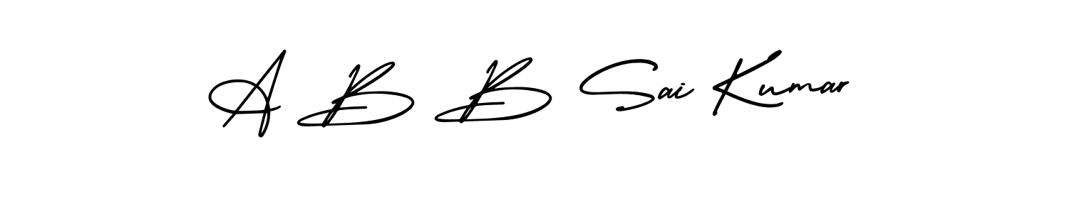 Also You can easily find your signature by using the search form. We will create A B B Sai Kumar name handwritten signature images for you free of cost using AmerikaSignatureDemo-Regular sign style. A B B Sai Kumar signature style 3 images and pictures png
