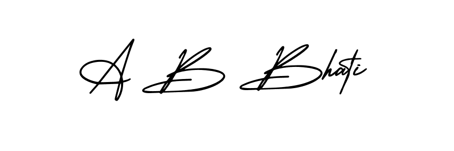 Also You can easily find your signature by using the search form. We will create A B Bhati name handwritten signature images for you free of cost using AmerikaSignatureDemo-Regular sign style. A B Bhati signature style 3 images and pictures png