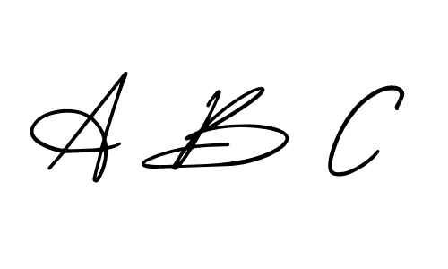 Make a beautiful signature design for name A B C. With this signature (AmerikaSignatureDemo-Regular) style, you can create a handwritten signature for free. A B C signature style 3 images and pictures png