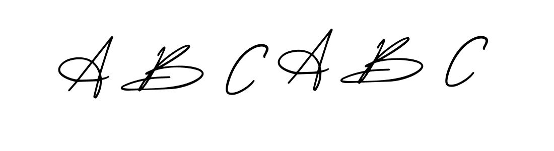 Create a beautiful signature design for name A B C A B C. With this signature (AmerikaSignatureDemo-Regular) fonts, you can make a handwritten signature for free. A B C A B C signature style 3 images and pictures png