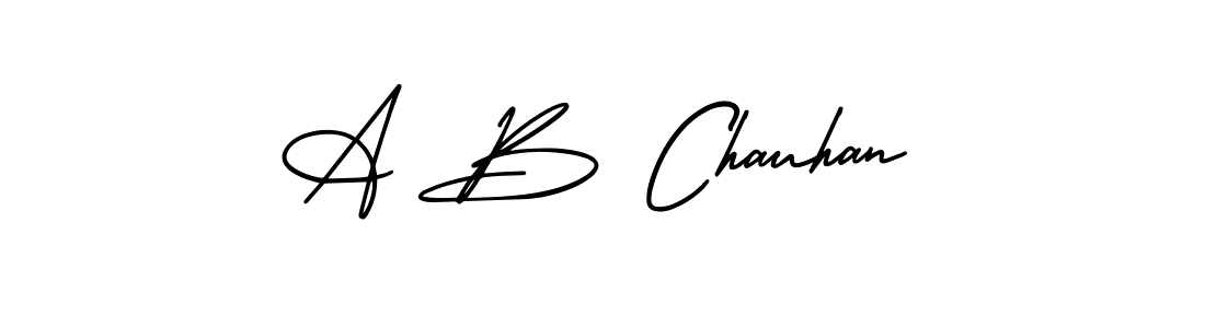 Design your own signature with our free online signature maker. With this signature software, you can create a handwritten (AmerikaSignatureDemo-Regular) signature for name A B Chauhan. A B Chauhan signature style 3 images and pictures png