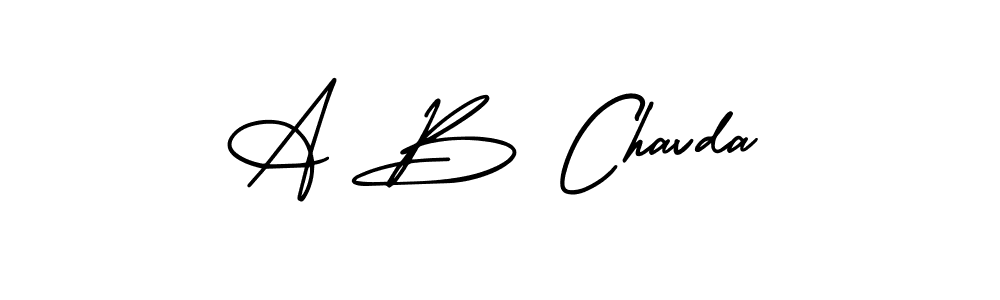 AmerikaSignatureDemo-Regular is a professional signature style that is perfect for those who want to add a touch of class to their signature. It is also a great choice for those who want to make their signature more unique. Get A B Chavda name to fancy signature for free. A B Chavda signature style 3 images and pictures png