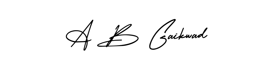 Make a beautiful signature design for name A B Gaikwad. With this signature (AmerikaSignatureDemo-Regular) style, you can create a handwritten signature for free. A B Gaikwad signature style 3 images and pictures png