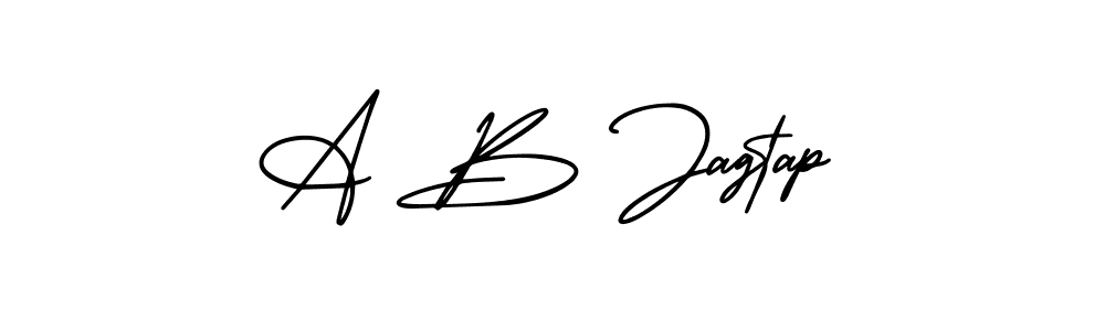 Use a signature maker to create a handwritten signature online. With this signature software, you can design (AmerikaSignatureDemo-Regular) your own signature for name A B Jagtap. A B Jagtap signature style 3 images and pictures png