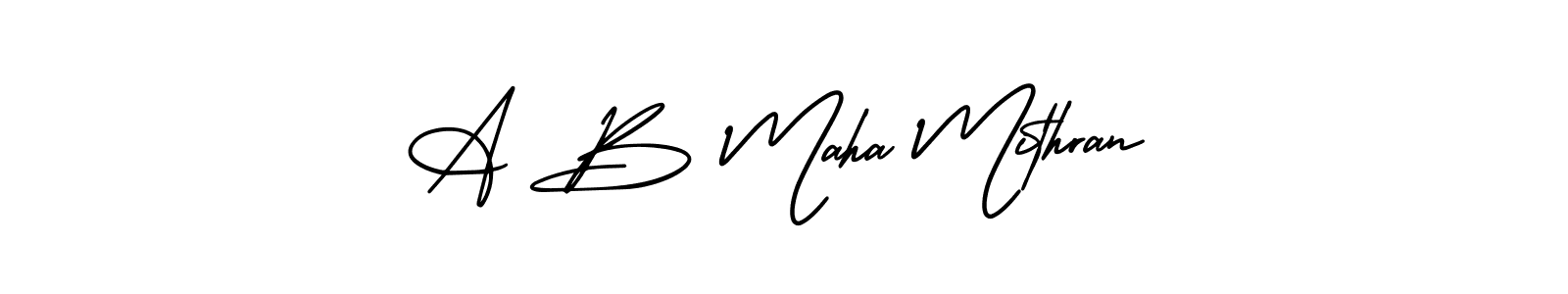 Check out images of Autograph of A B Maha Mithran name. Actor A B Maha Mithran Signature Style. AmerikaSignatureDemo-Regular is a professional sign style online. A B Maha Mithran signature style 3 images and pictures png