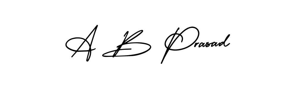 if you are searching for the best signature style for your name A B Prasad. so please give up your signature search. here we have designed multiple signature styles  using AmerikaSignatureDemo-Regular. A B Prasad signature style 3 images and pictures png