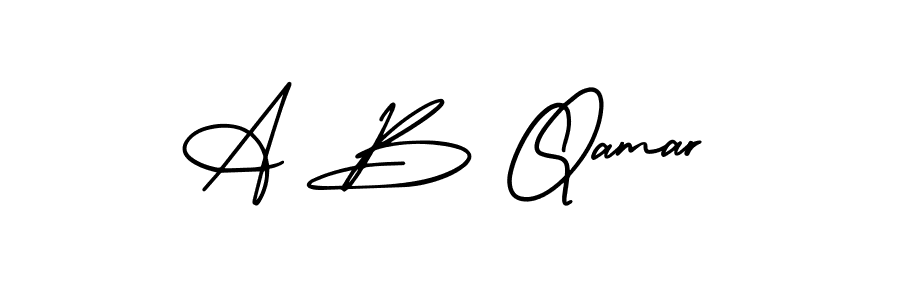 How to make A B Qamar signature? AmerikaSignatureDemo-Regular is a professional autograph style. Create handwritten signature for A B Qamar name. A B Qamar signature style 3 images and pictures png