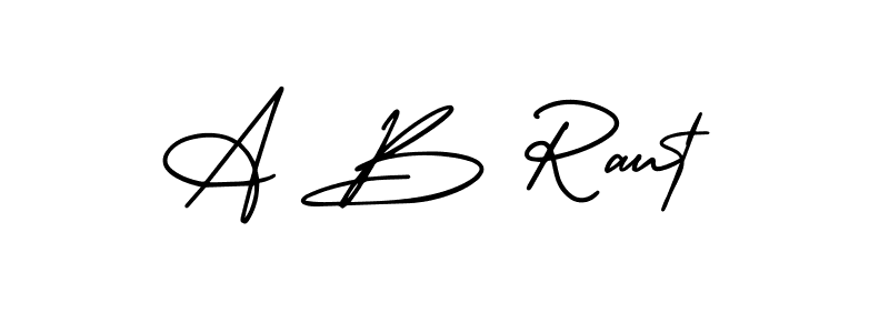 You should practise on your own different ways (AmerikaSignatureDemo-Regular) to write your name (A B Raut) in signature. don't let someone else do it for you. A B Raut signature style 3 images and pictures png