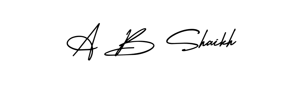 It looks lik you need a new signature style for name A B Shaikh. Design unique handwritten (AmerikaSignatureDemo-Regular) signature with our free signature maker in just a few clicks. A B Shaikh signature style 3 images and pictures png