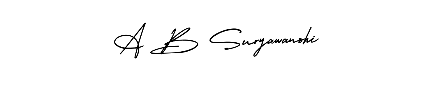 Also we have A B Suryawanshi name is the best signature style. Create professional handwritten signature collection using AmerikaSignatureDemo-Regular autograph style. A B Suryawanshi signature style 3 images and pictures png