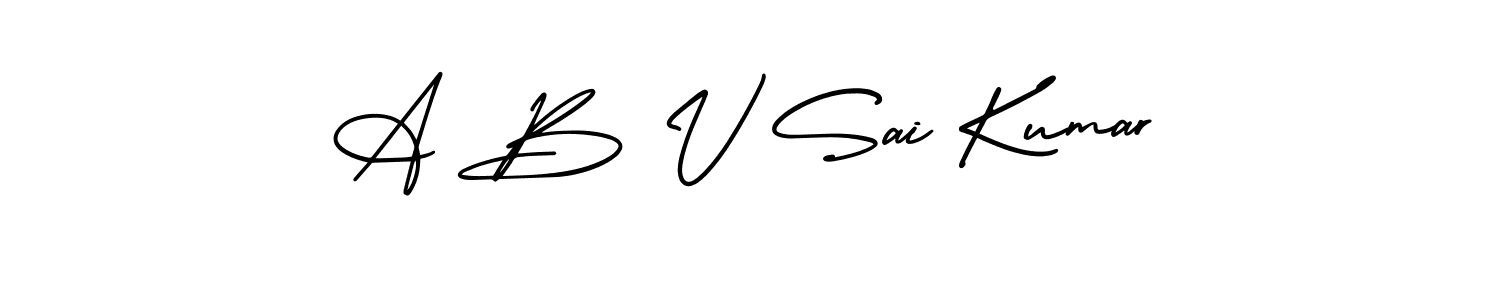 It looks lik you need a new signature style for name A B V Sai Kumar. Design unique handwritten (AmerikaSignatureDemo-Regular) signature with our free signature maker in just a few clicks. A B V Sai Kumar signature style 3 images and pictures png